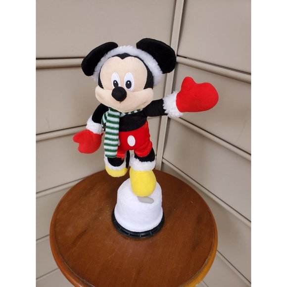Bundle Disney, Minnie Mouse Plush Blanket & Animatronic Mickey Mouse Christmas - Picture 10 of 16